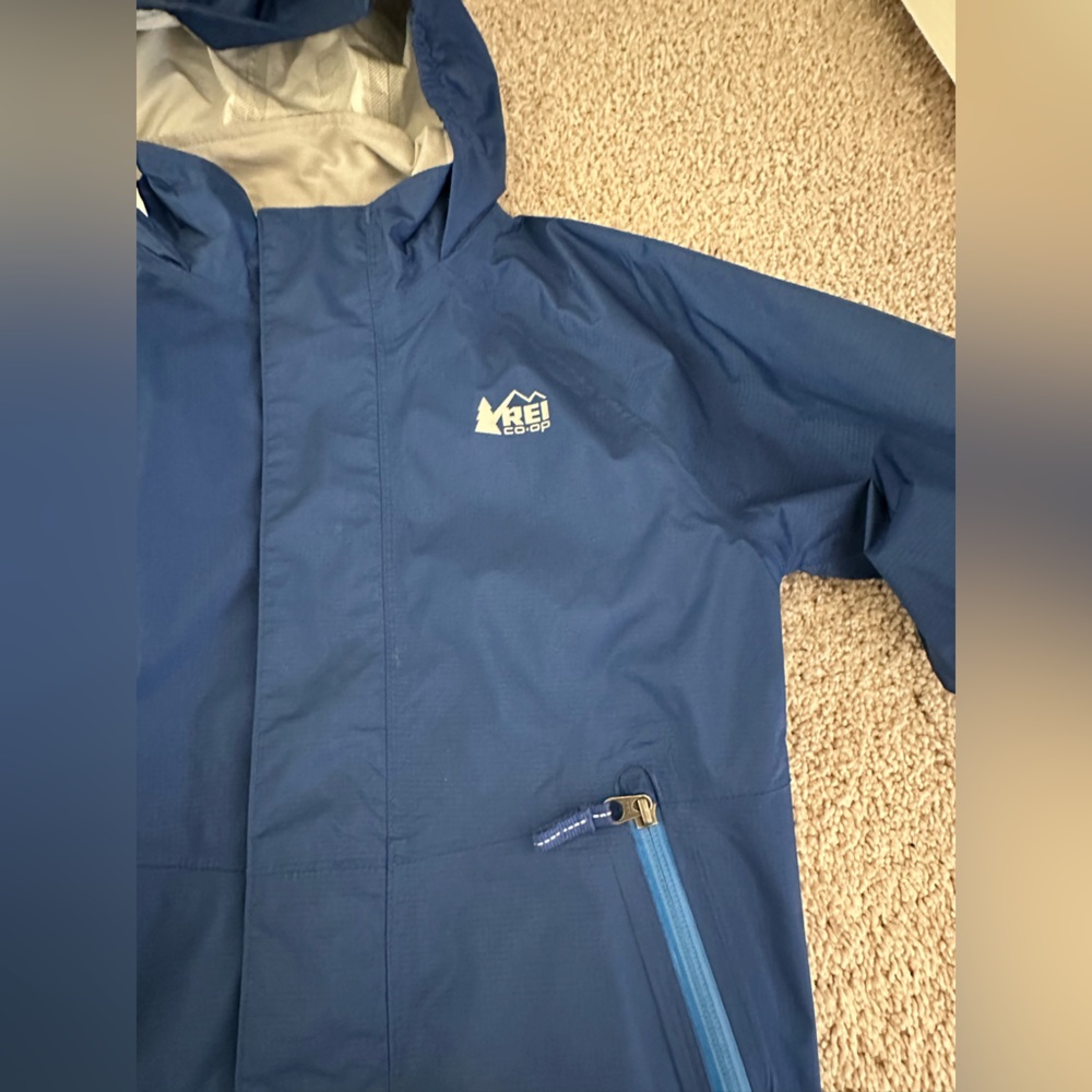 REI Blue Hooded Jacket boys size small - Picture 3 of 5